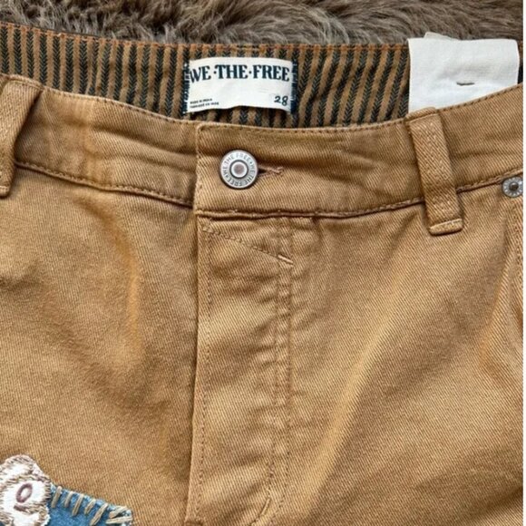 Free People We The Free Patch On You Baggy Straight Jeans Size 28 NWOT - Picture 3 of 9